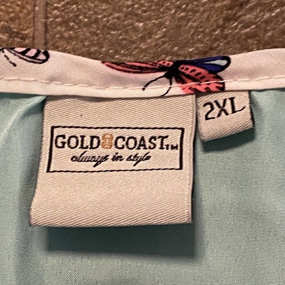 Gold Coast‎ 2X Womens Sleep Shirt Night Dress Silky Feel Pajamas Short Sleeves - Picture 3 of 6